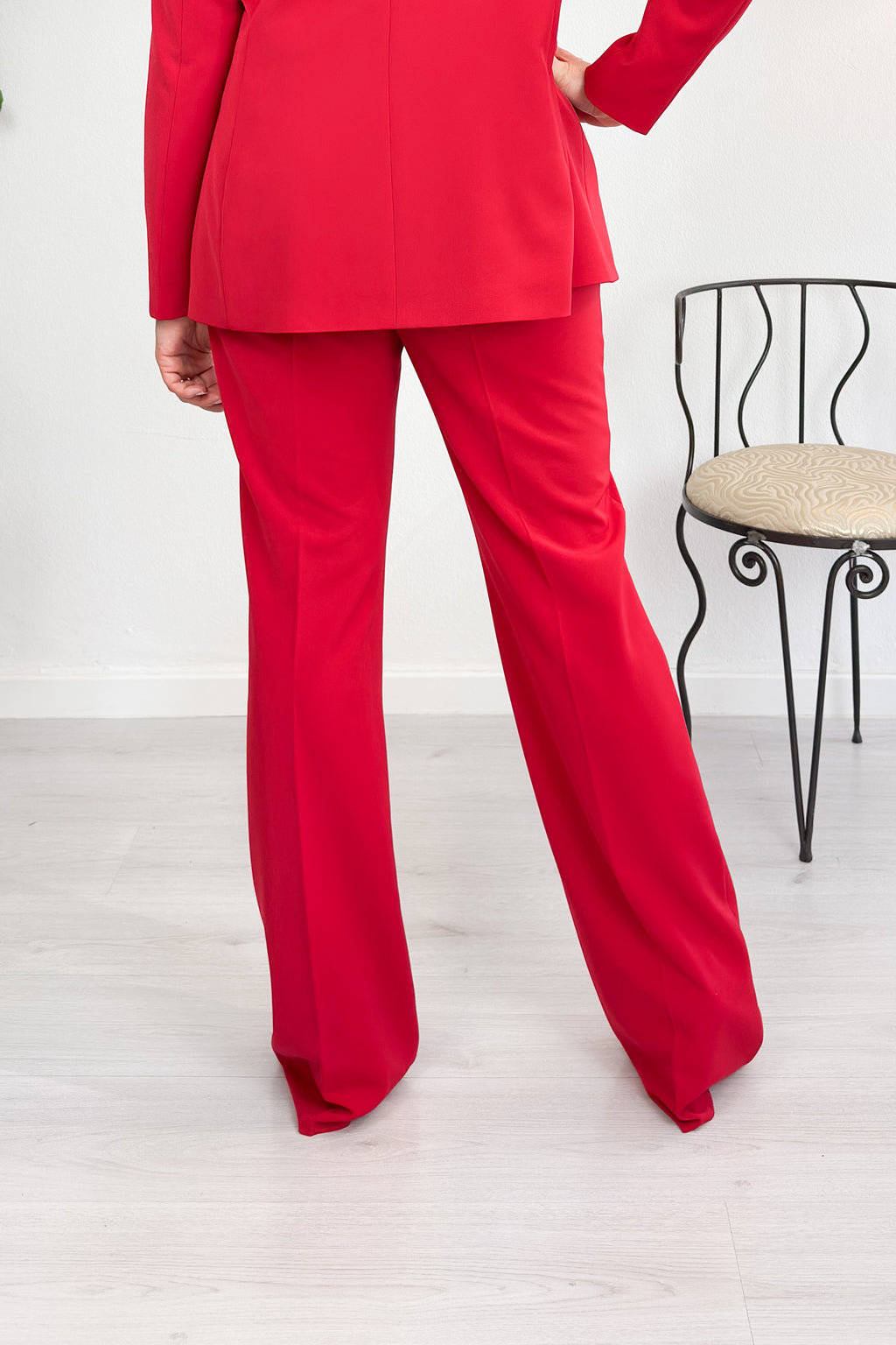 Pantalone flare in twill tecnico EMME