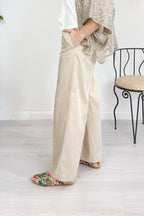 Pantalone flare in popeline EMME