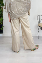 Pantalone flare in popeline EMME