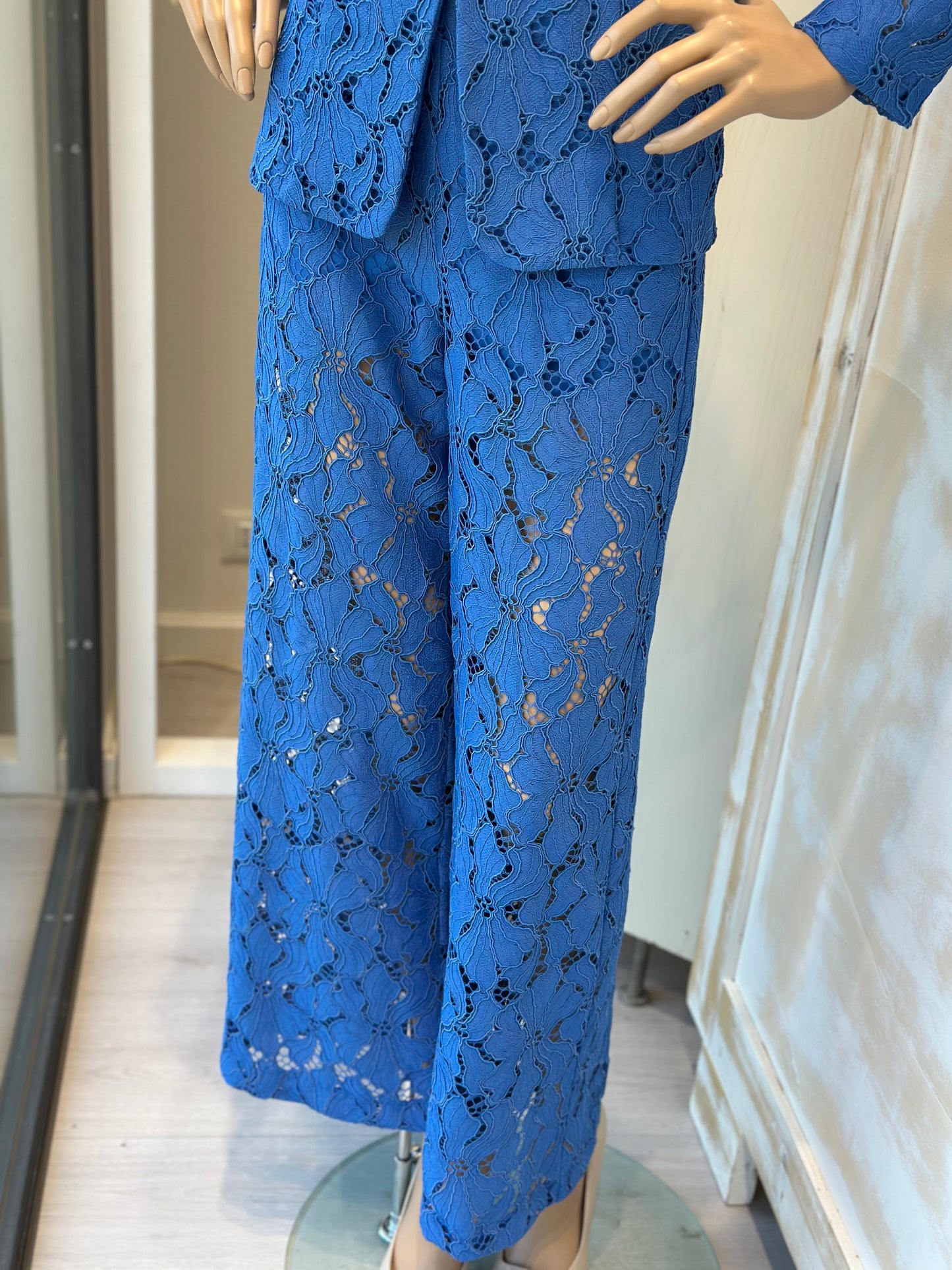 Tailleur pizzo blu Emme Marella
