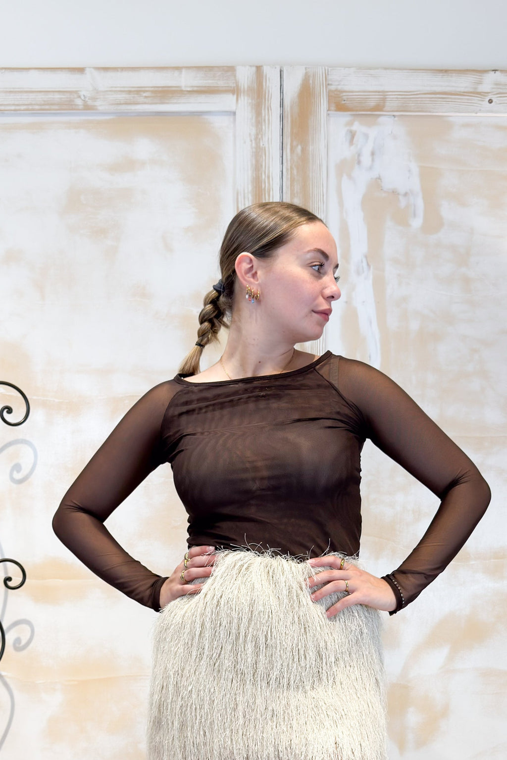 T-shirt in tulle girocollo KAOS