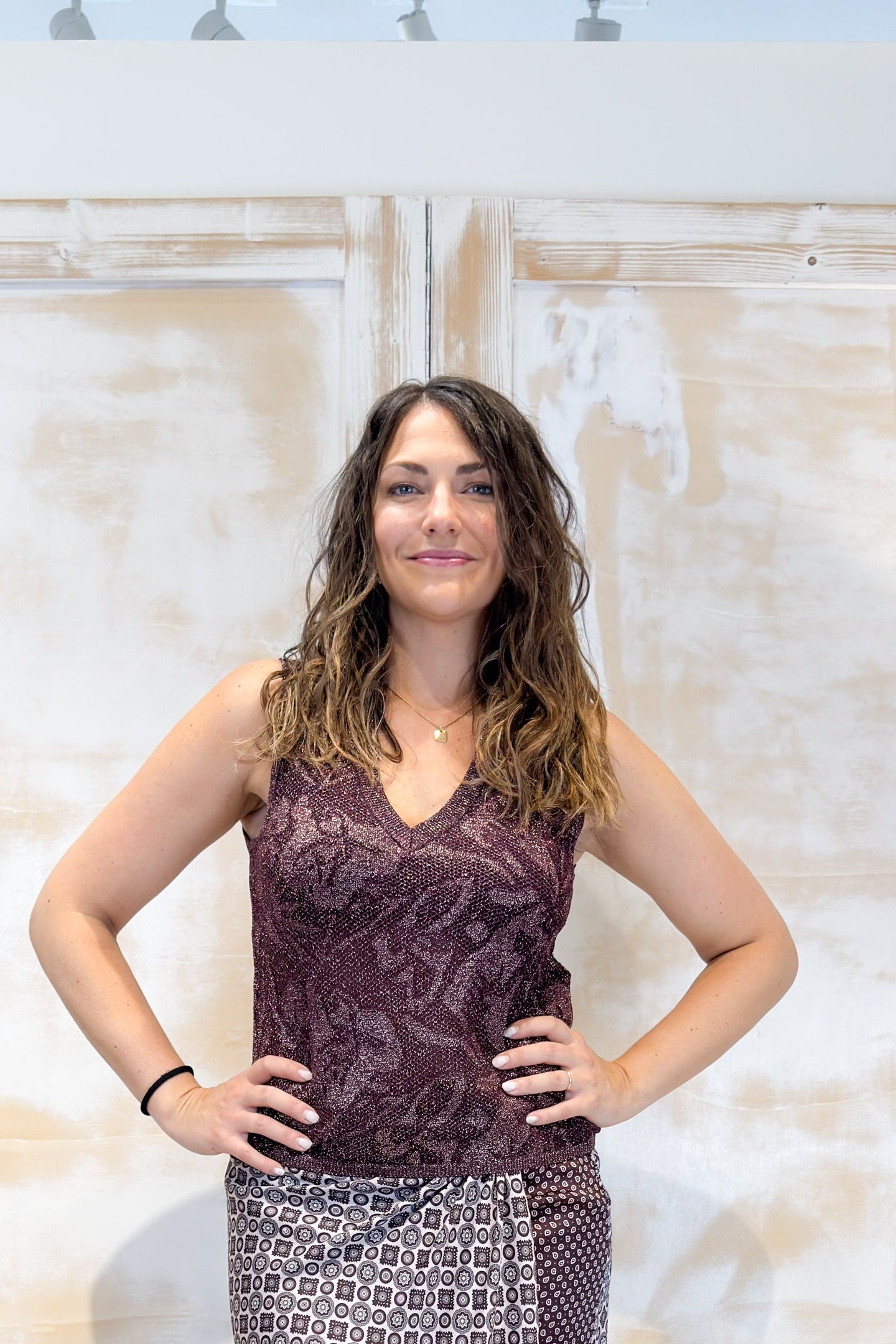 Top in maglia punto pizzo LIU JO