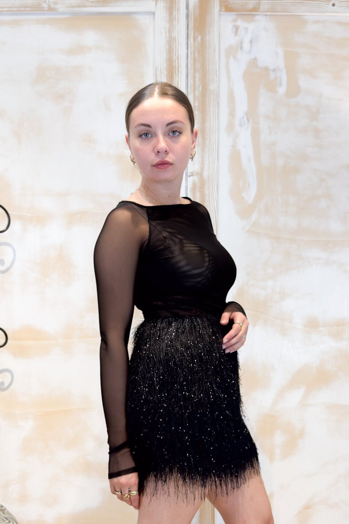 T-shirt in tulle girocollo KAOS