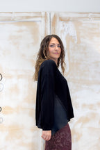 Maglia con inserti in raso LIU JO
