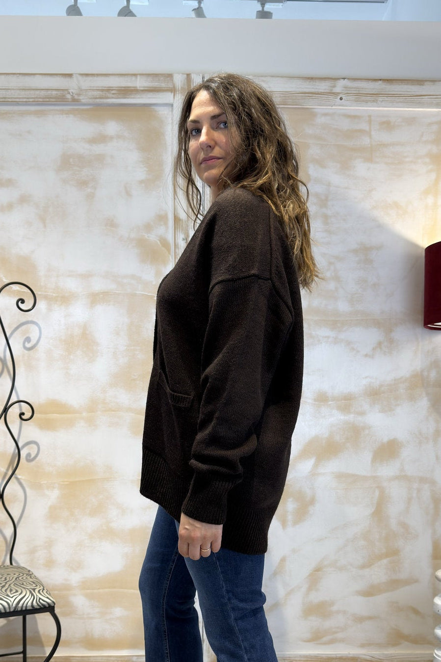 Maglia cardigan over KAOS