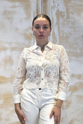 Camicia in tulle ricamato EMME