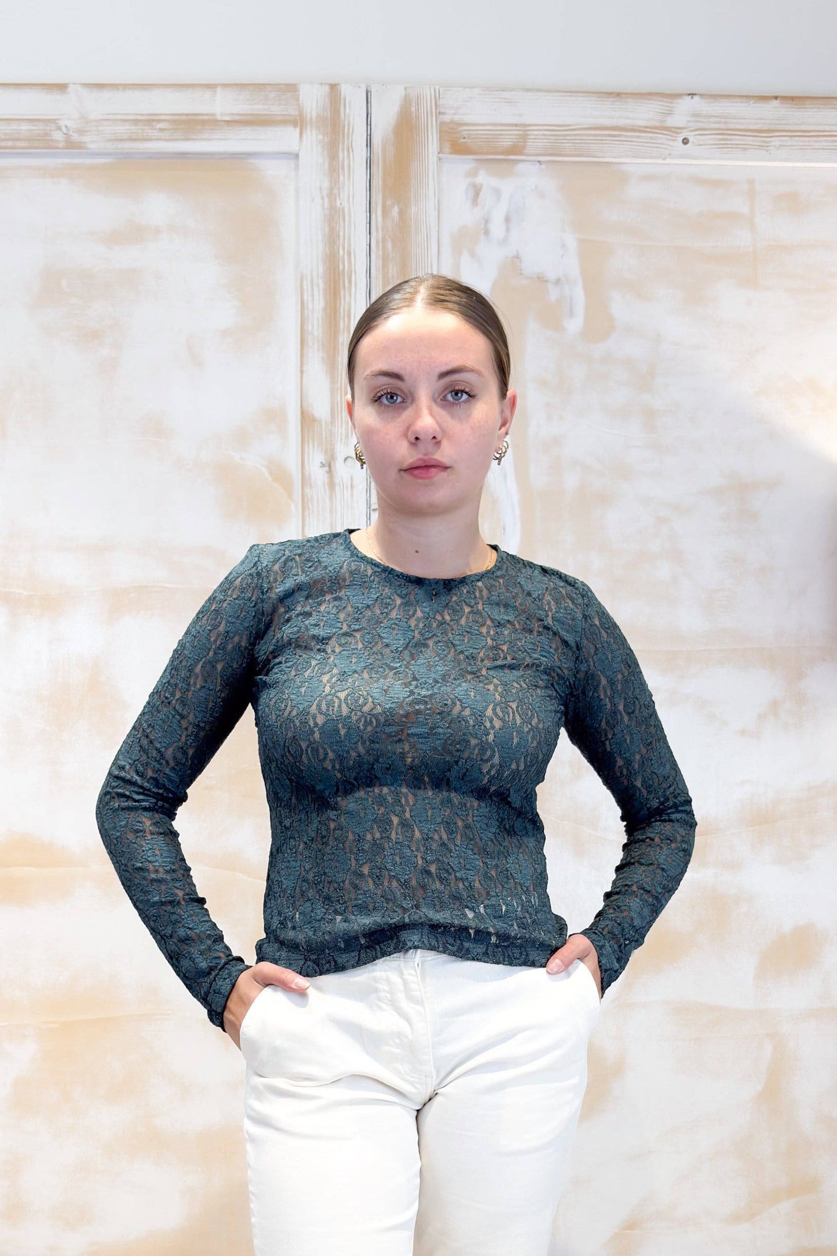 T-shirt in pizzo EMME