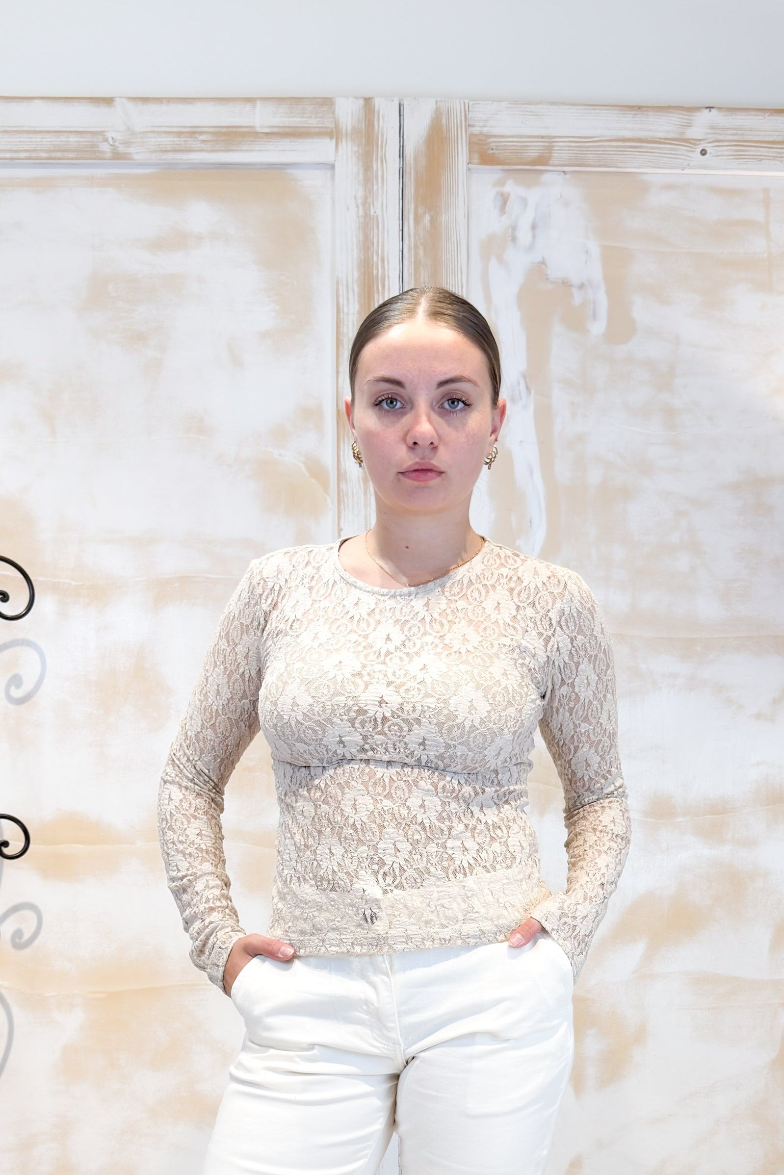 T-shirt in pizzo EMME