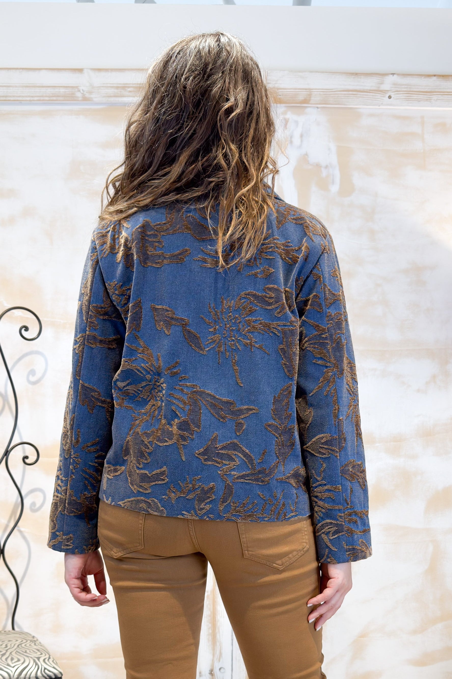 Giacca in denim jacquard EMME