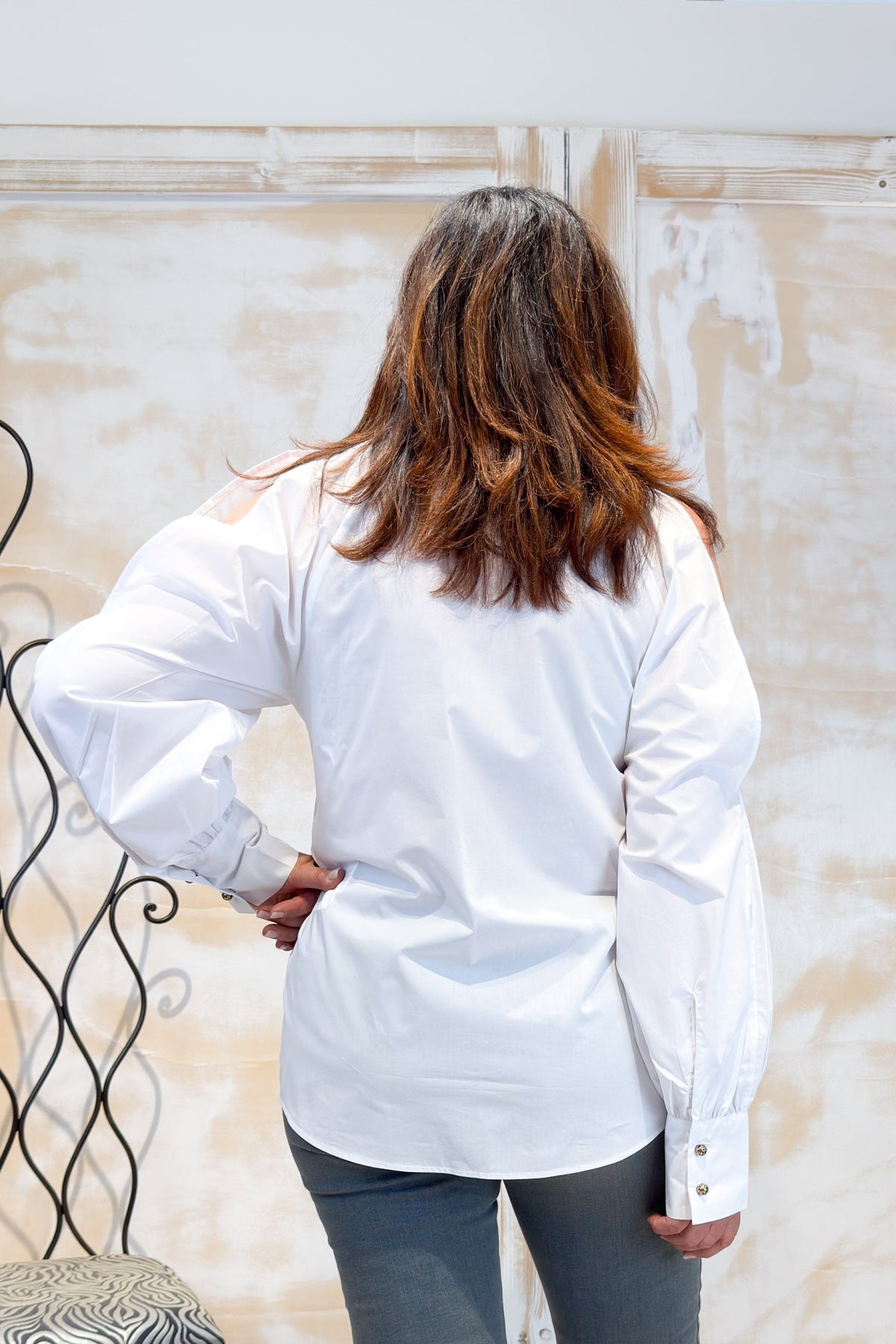 Camicia in cotone con cut out LIU JO