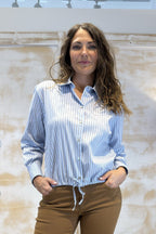 Camicia gessata con coulisse in vita EMME
