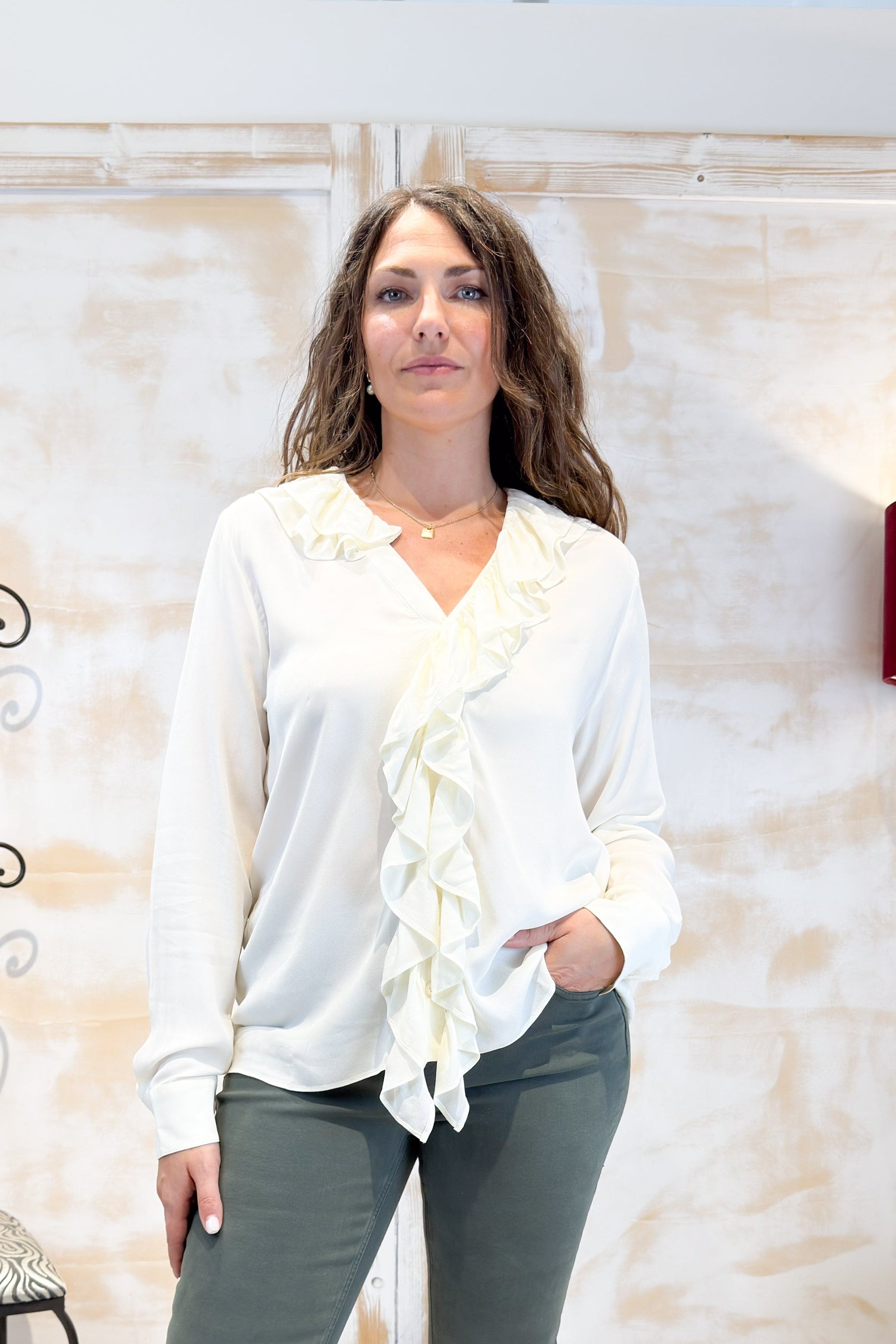 Camicia con rouche EMME