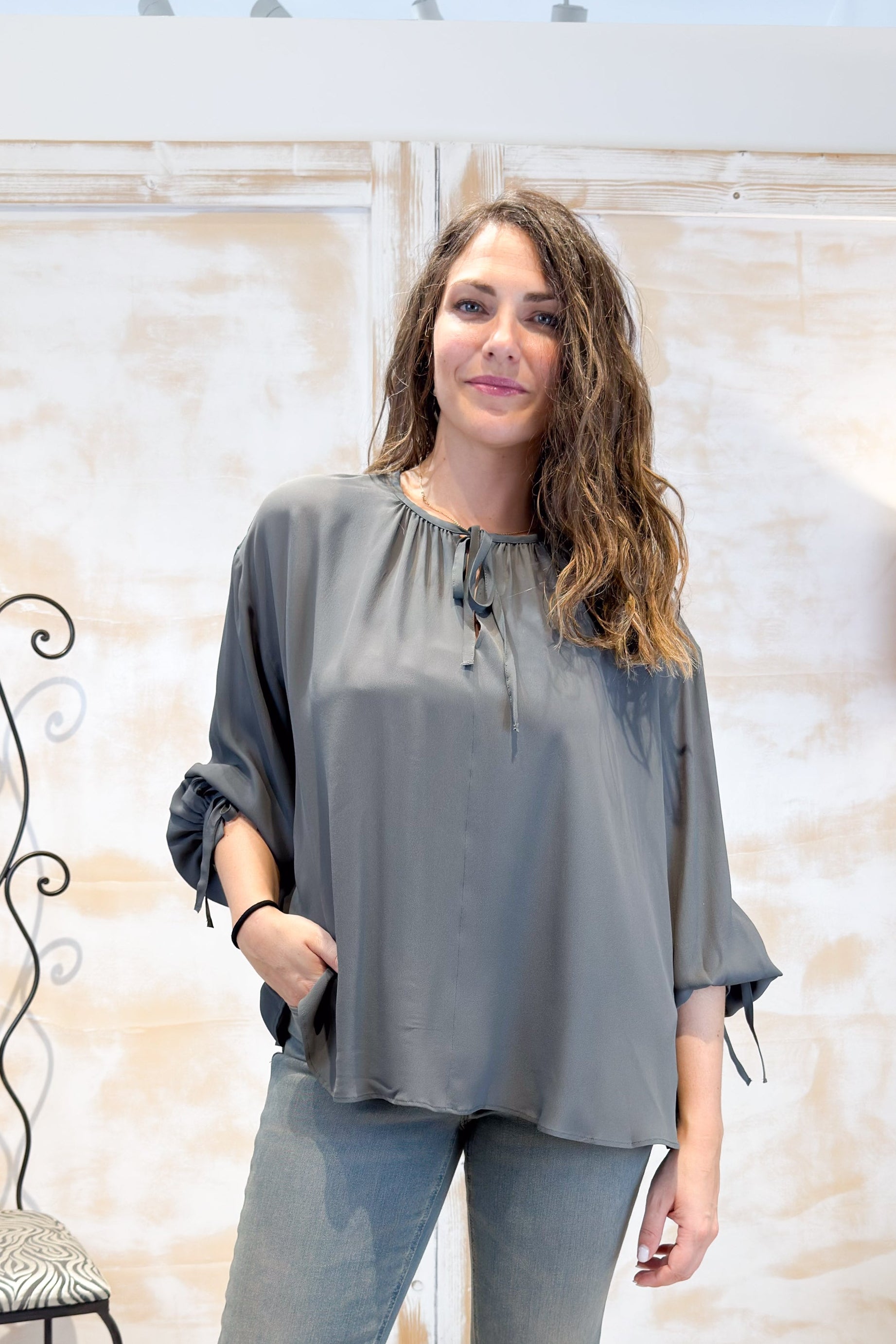 Camicia in misto seta EMME