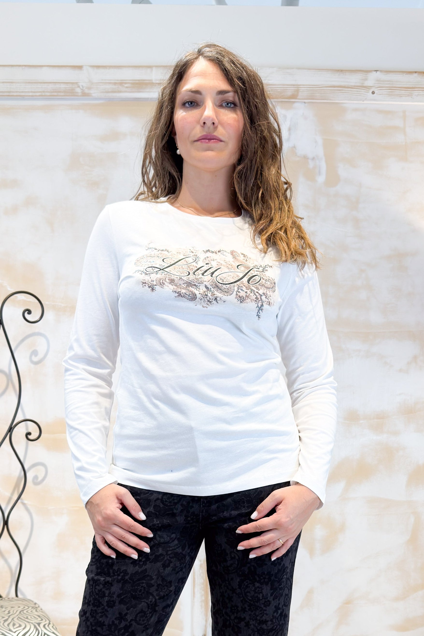 T-shirt skinny fit con logo LIU JO