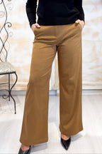 Pantalone dritto in Jersey suede EMME