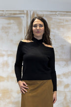 Maglia spalle nude colo incrociato KAOS