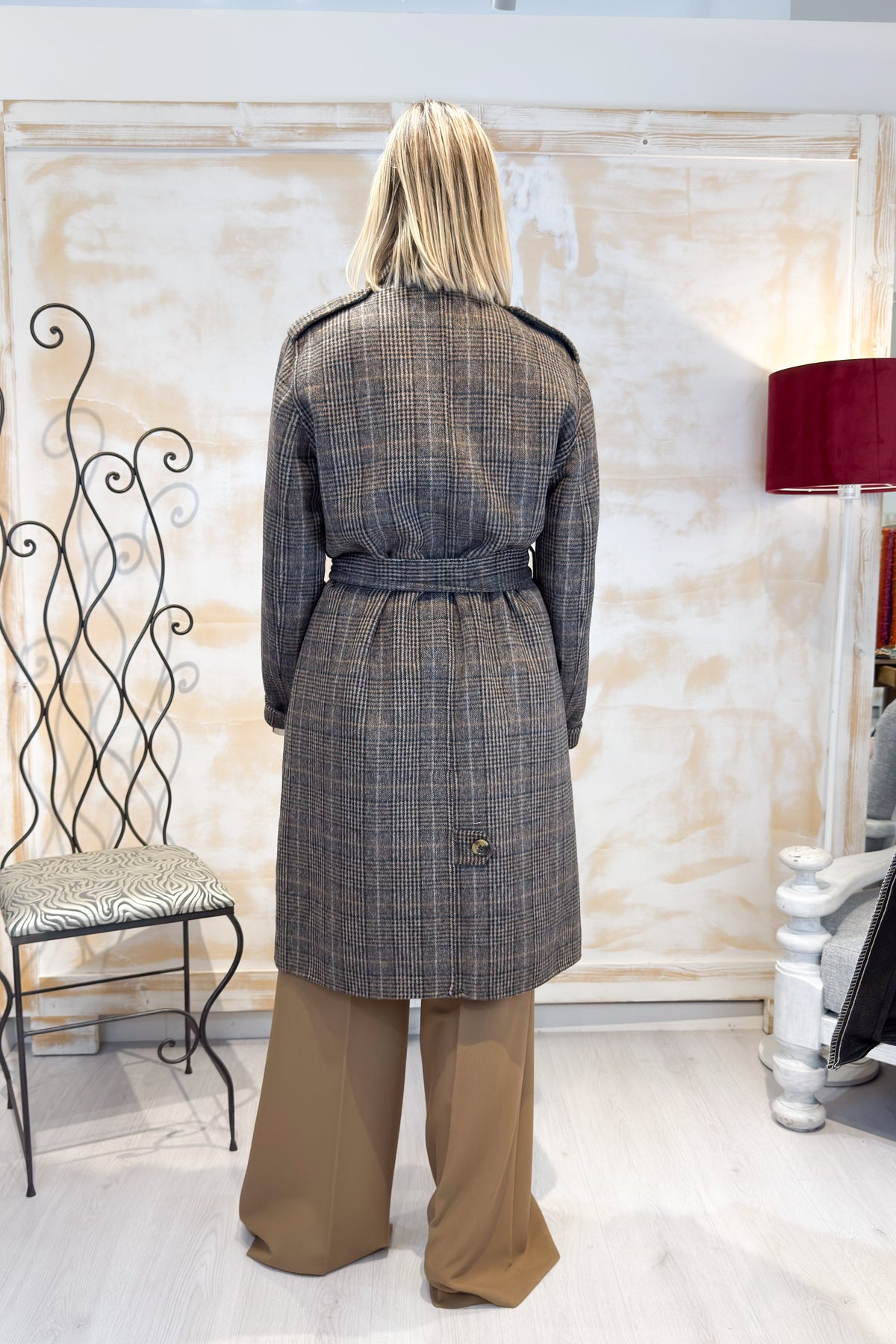 Cappotto in lana check LIU JO