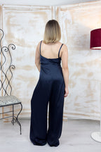 Tuta in raso con stola EMME - BLU