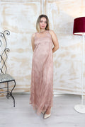 Abito in pizzo chantilly con sottoveste EMME - Malva