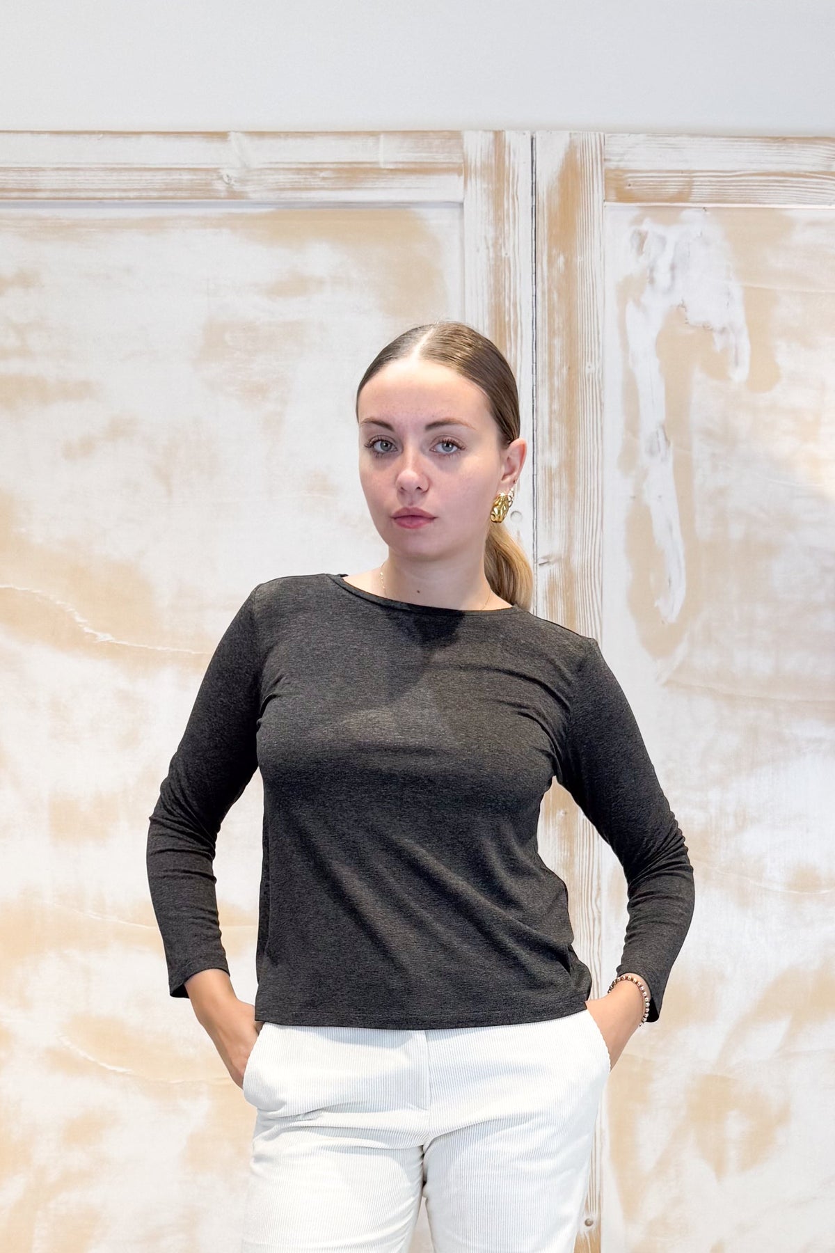T-shirt in viscosa stretch EMME