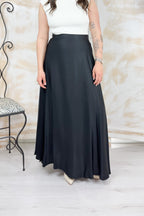 Gonna lunga in raso KAOS - Nero