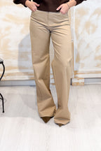 Pantalone 5 tasche in raso di cotone stretch EMME