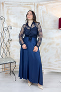Camicia in pizzo chantilly EMME - Blu