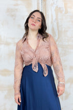 Camicia in pizzo chantilly EMME - Malva