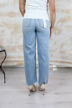 Jeans straight vita alta LIU JO - Den.Blue lt.organza