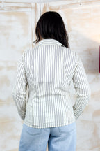 Camicia in popeline stretch EMME - BLU RIGA SPAZIATA