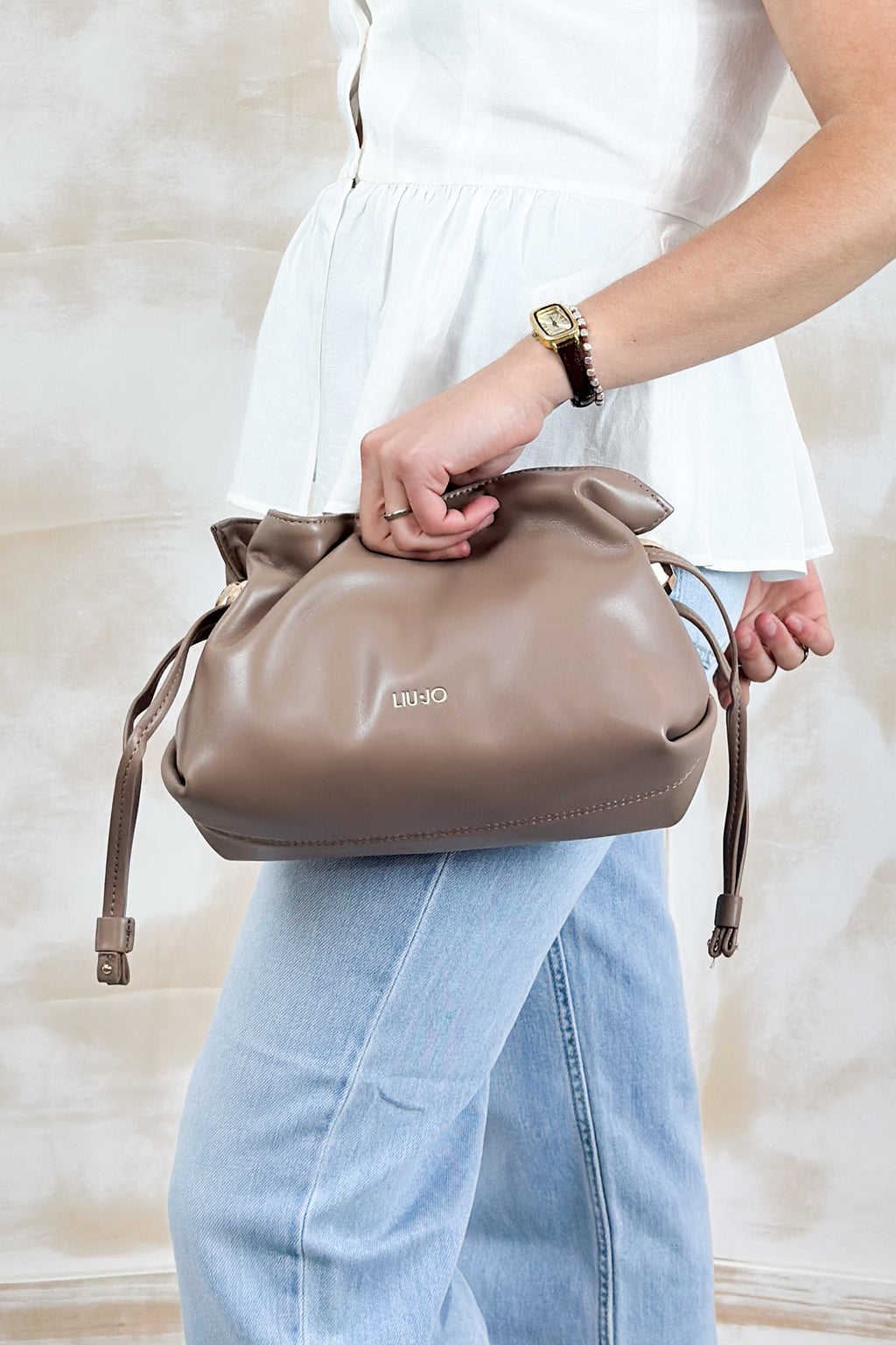 Borsa con catena "Riccy" piccola LIU JO - Mocha