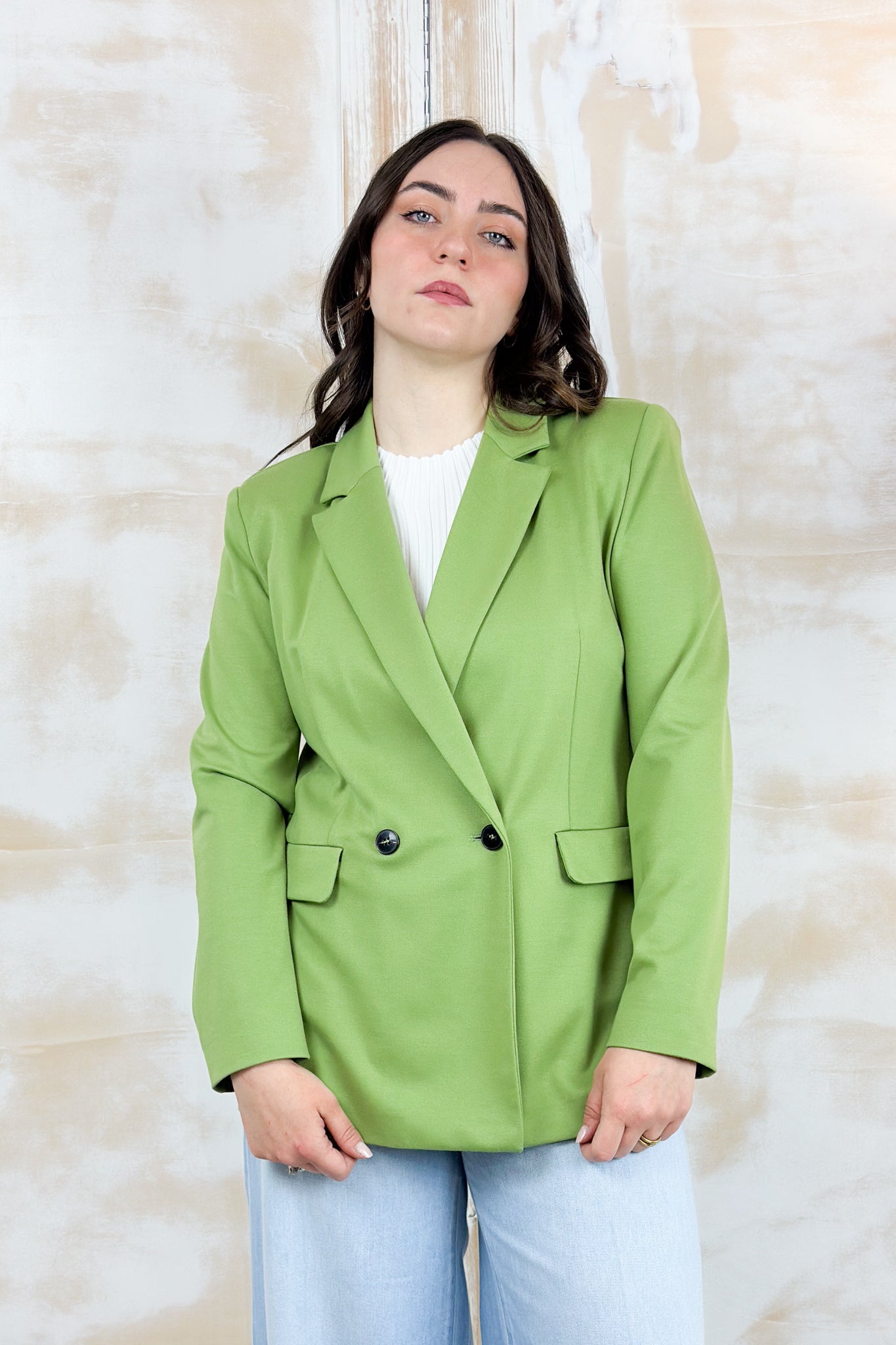 Blazer in jersey doppiopetto EMME - VERDE