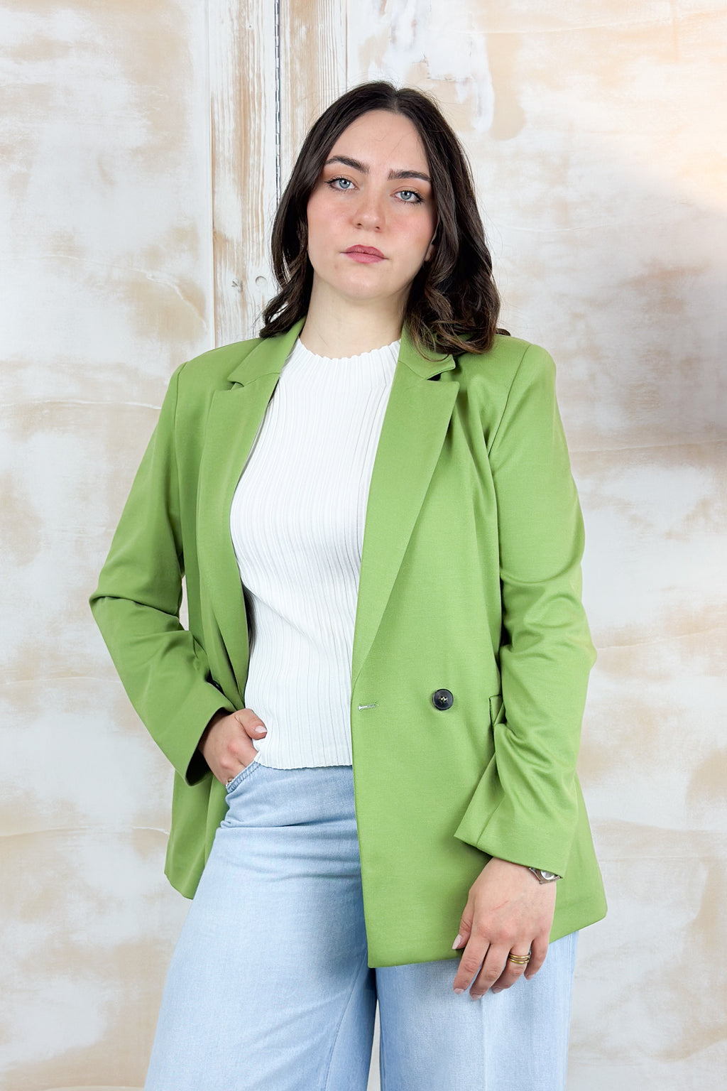 Blazer in jersey doppiopetto EMME - VERDE