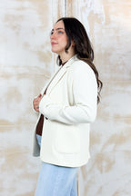 Blazer in stuoia armaturata EMME - BIANCO LANA