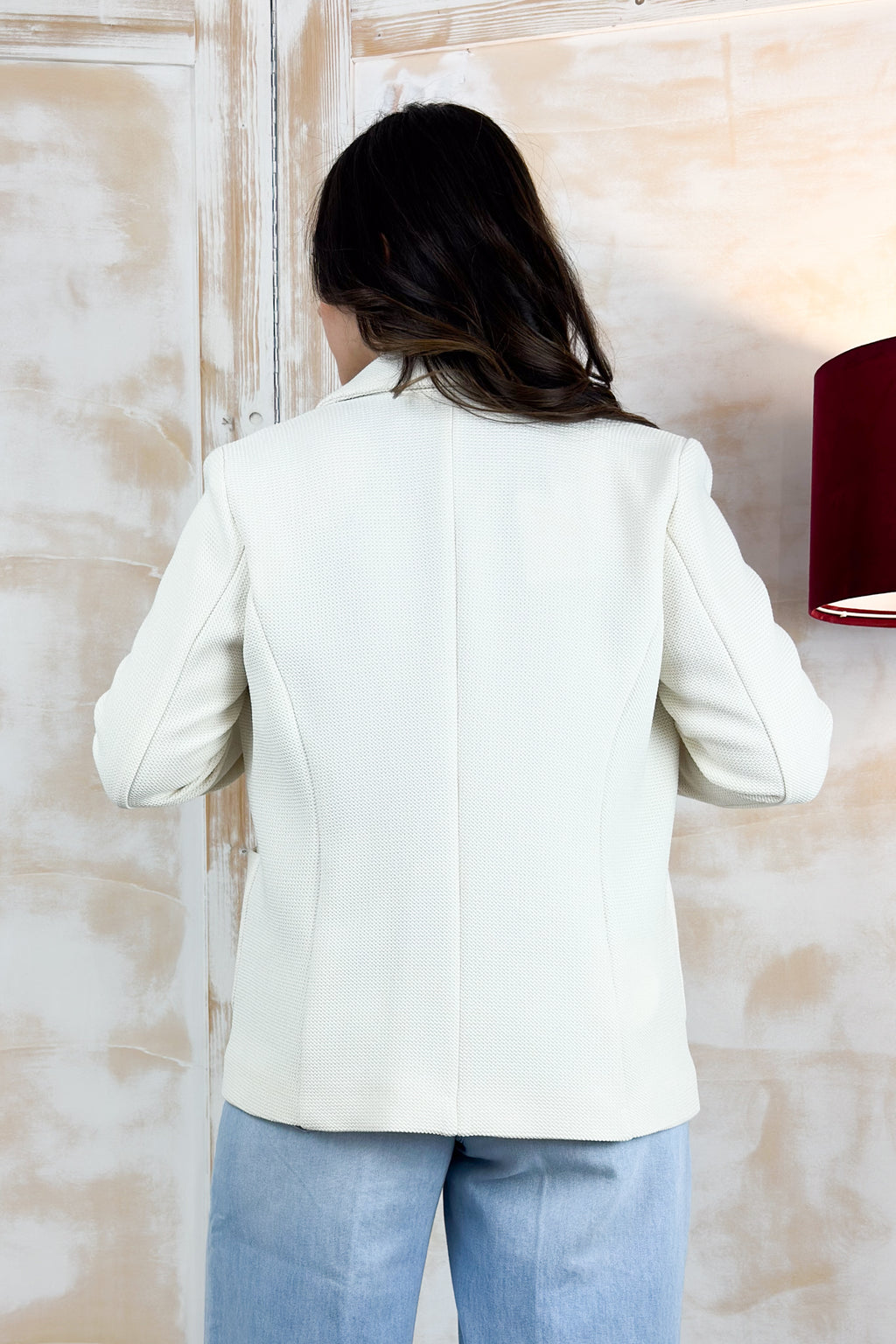 Blazer in stuoia armaturata EMME - BIANCO LANA