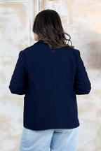 Blazer in stuoia armaturata EMME - Blu notte