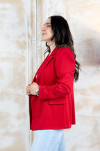 Blazer in jersey con bottoni oro EMME - ROSSO