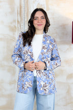 Blazer in cotone fantasia LIU JO - Blu wave liles