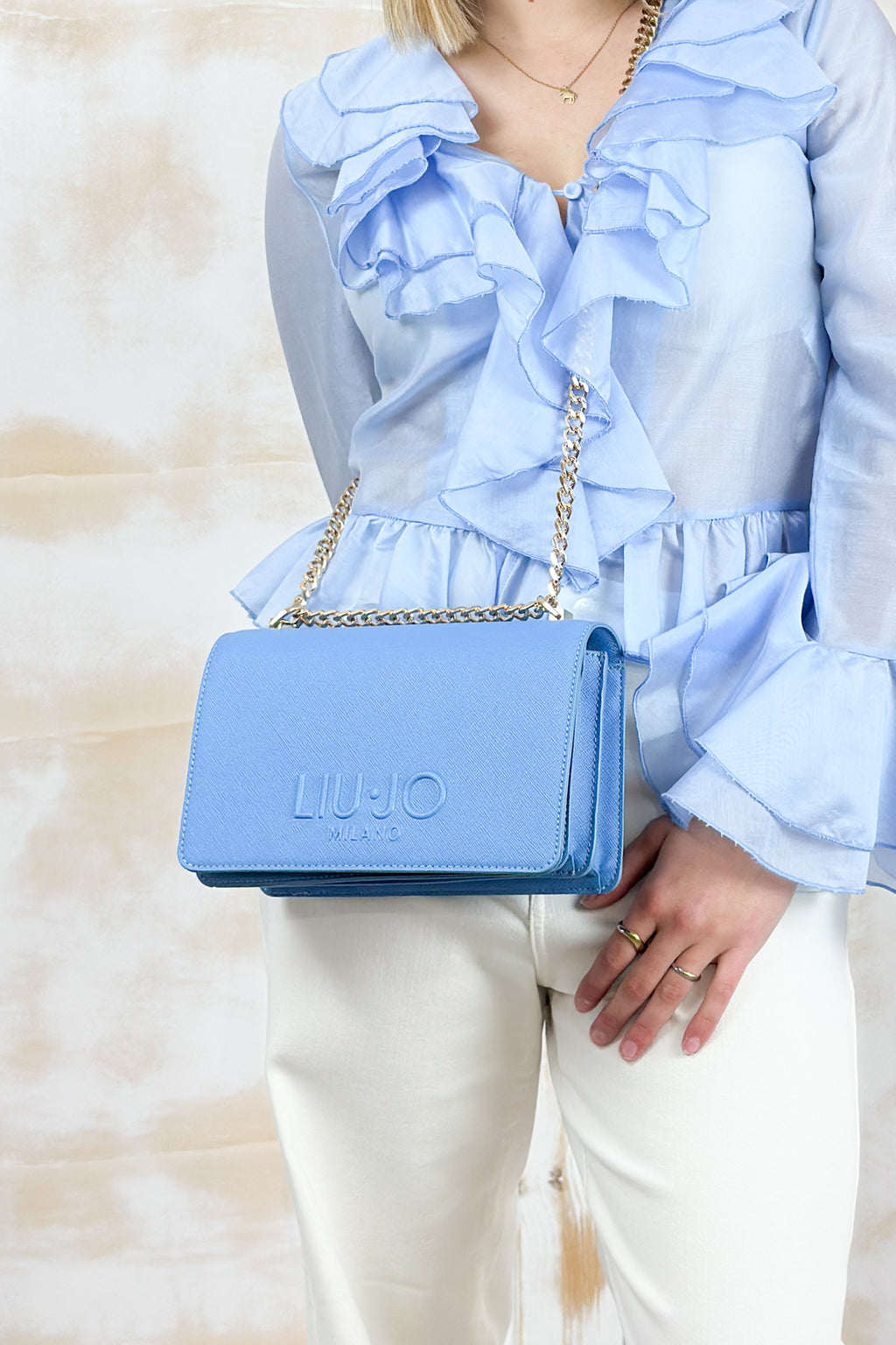 Borsa tracolla con catena LIU JO - Azure blue