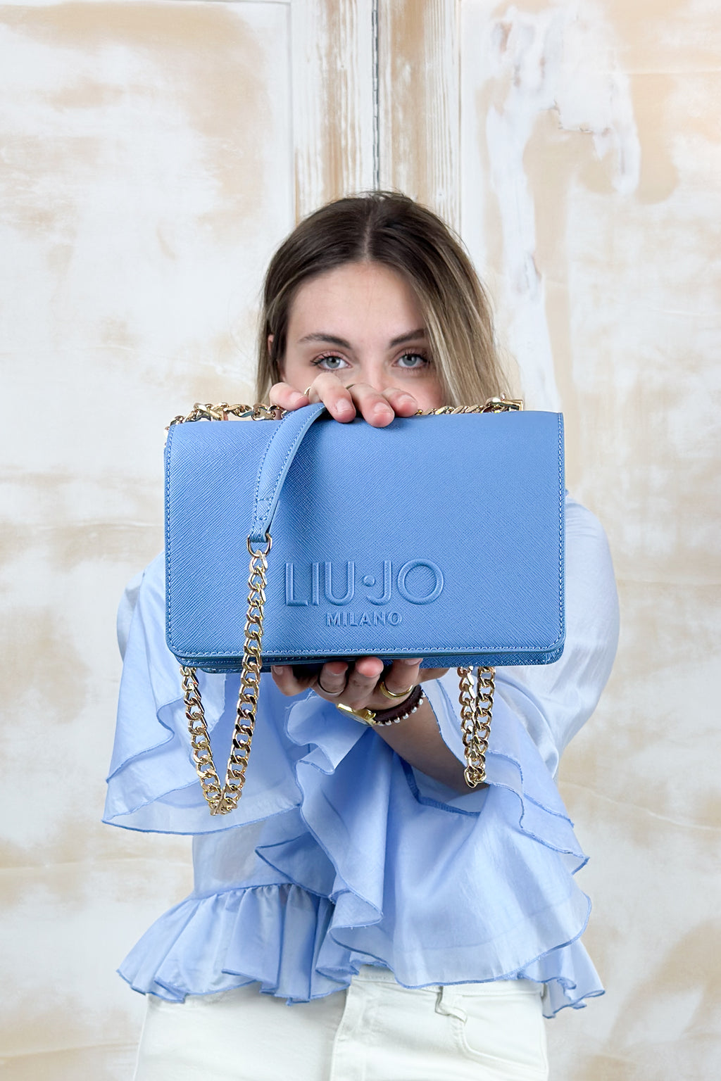 Borsa tracolla con catena LIU JO - Azure blue