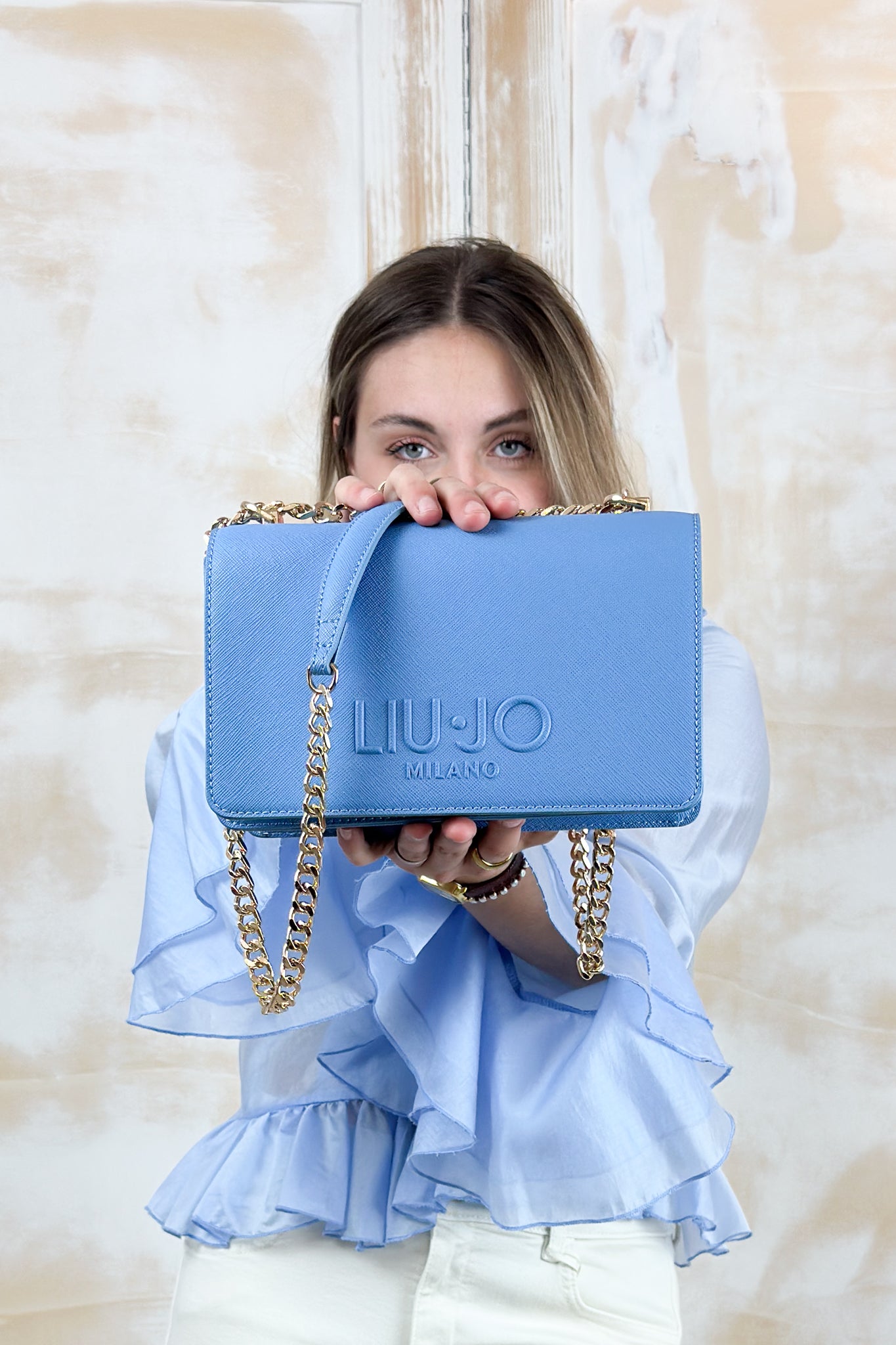 Borsa tracolla con catena LIU JO - Azure blue
