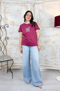 T-shirt con totem sul davanti LIU JO - Scarlet/city