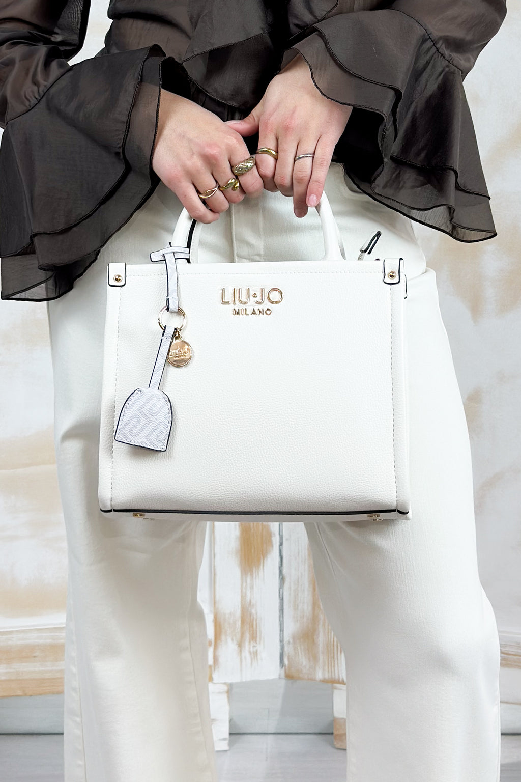 Borsa piccola quadrata LIU JO - Cream