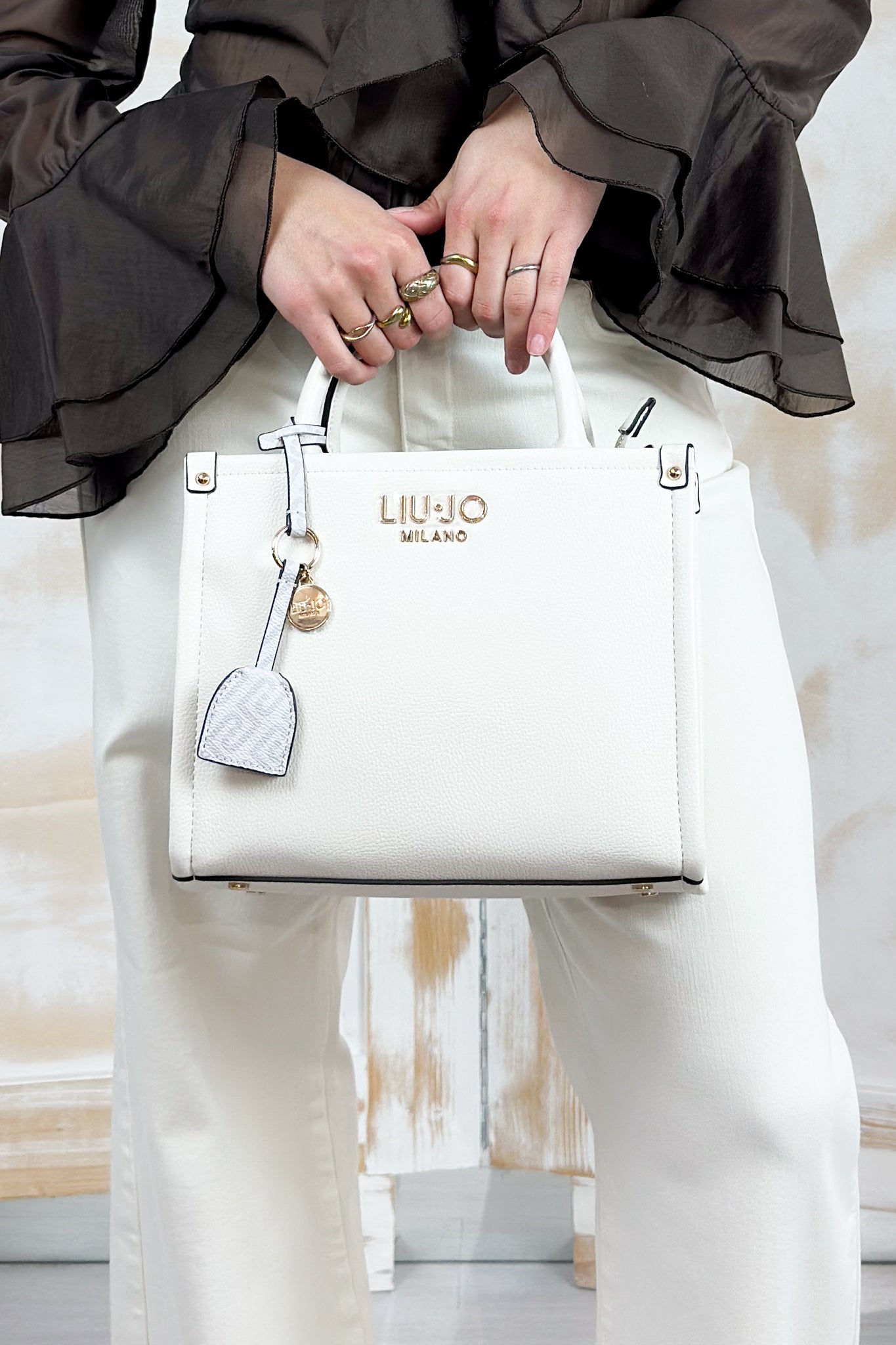 Borsa piccola quadrata LIU JO - Cream