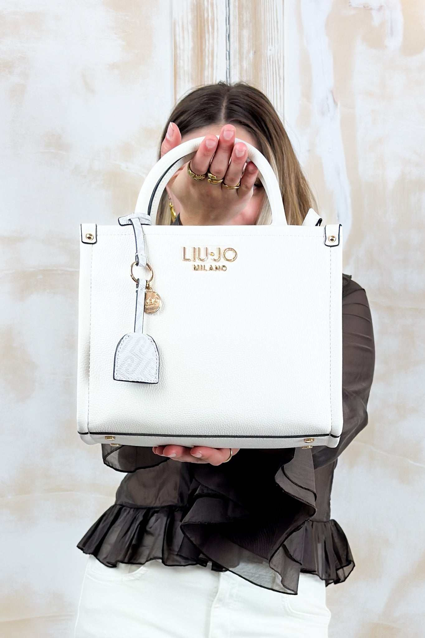 Borsa piccola quadrata LIU JO - Cream
