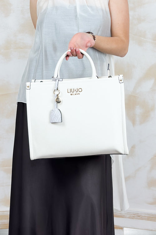 Borsa a mano quadrata media LIU JO - Cream