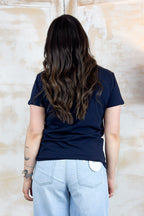 T-Shirt con logo strass LIU JO - Nt.blue sky/lj