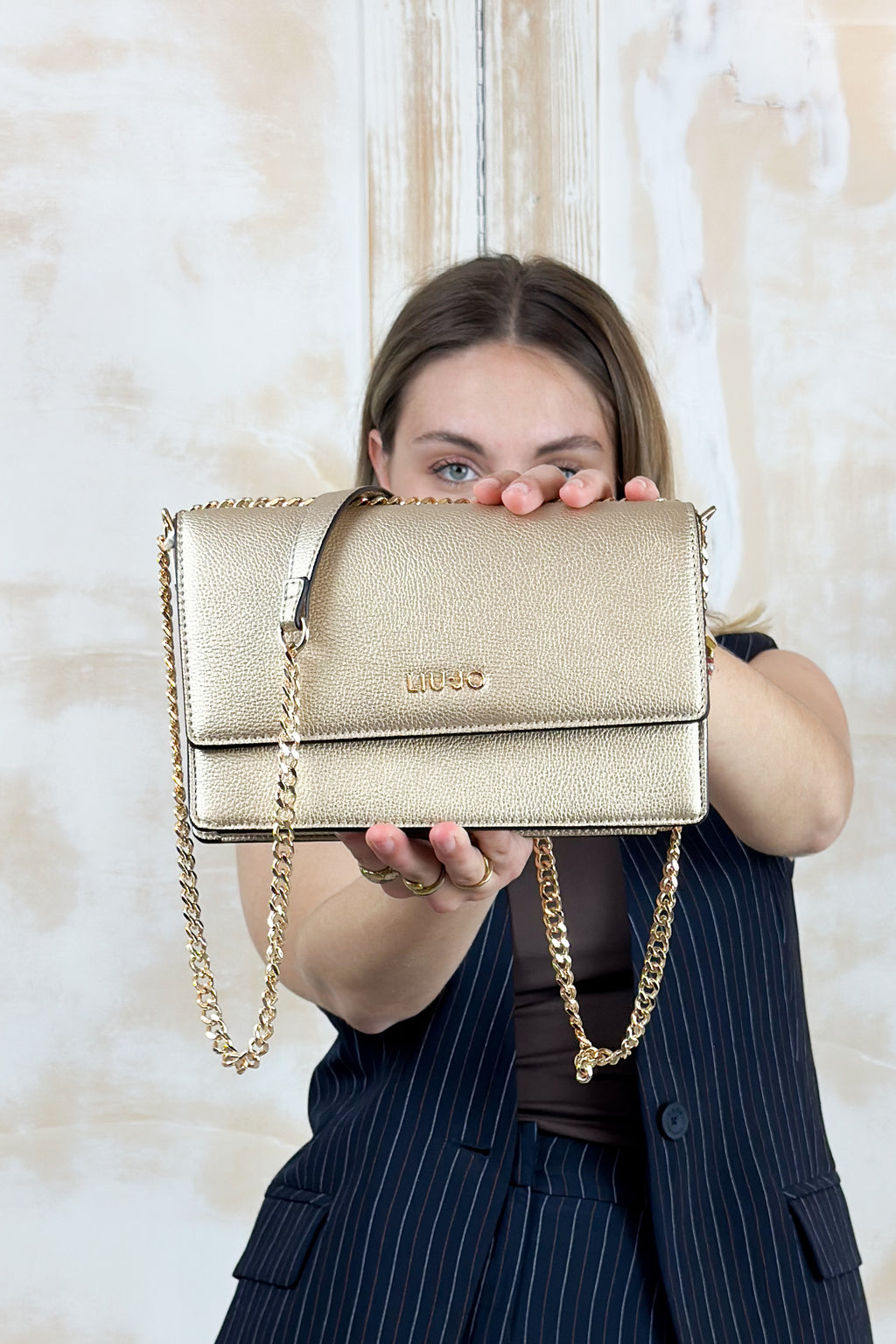 Tracolla con catena elegante LIU JO - Light gold