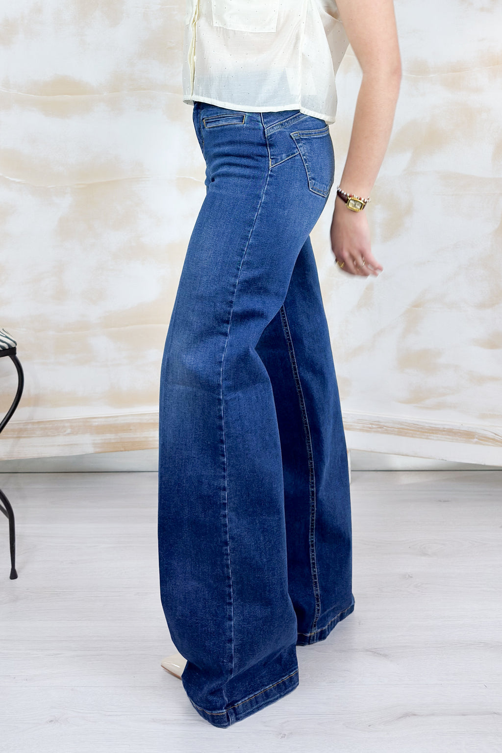 Jeans flare parfait vita alta LIU JO - Den.blue dk.real was
