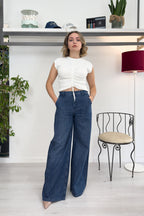 Maglia con arriccio coulisse sul davanti EMME